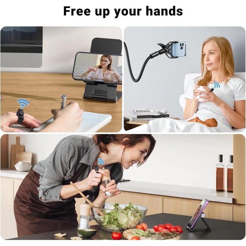 MILOUZ Remote Scrolling Ring for Tiktok,Page Turner for Kindle App