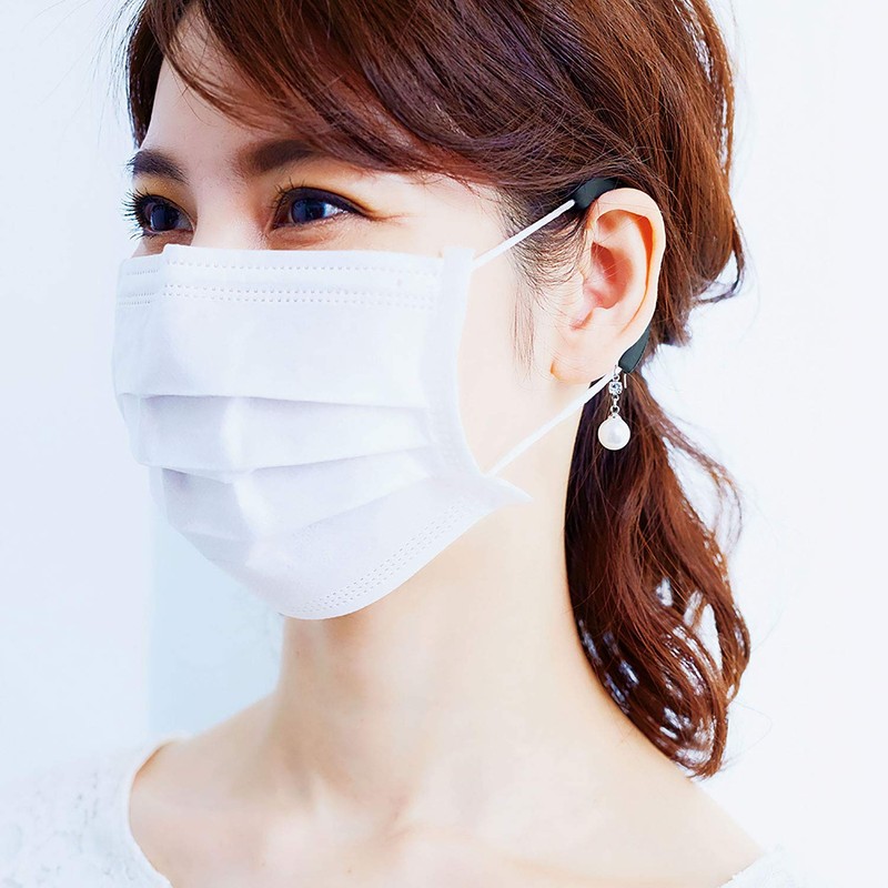 Cogit Ear Pain-Resistant Mask Accessories, Set of 2, Black