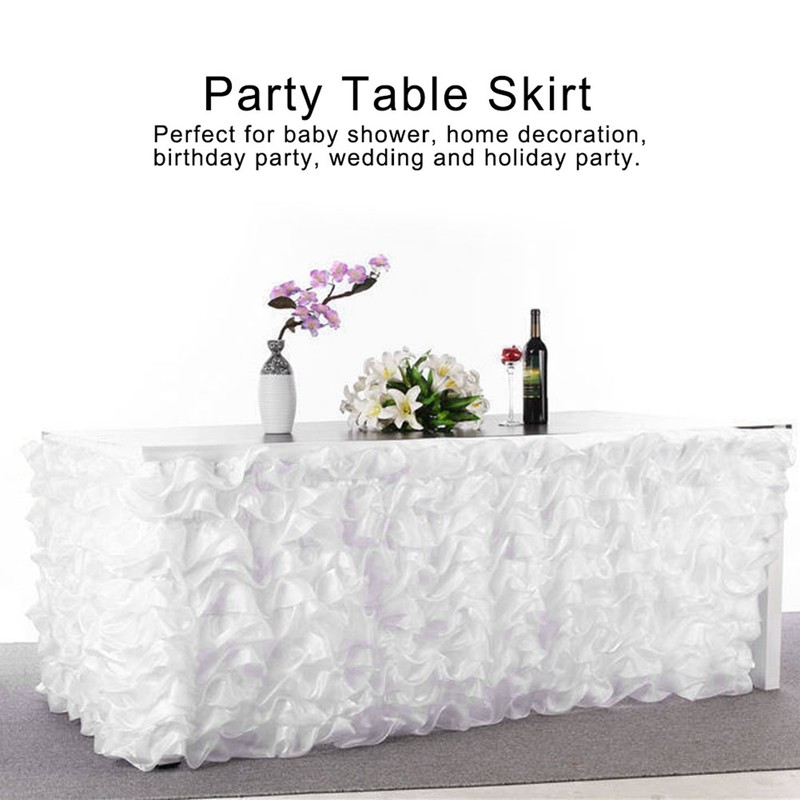 Elegant Comfortable Dessert Table Skirt Cloth Decor for Wedding Party