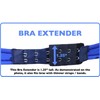 Pregnancy Bra Extender Two-Hook Style (Value 3-Pack of Black, White
