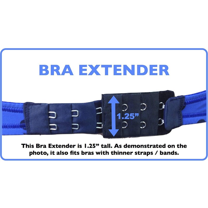 Pregnancy Bra Extender Two-Hook Style (Value 3-Pack of Black, White