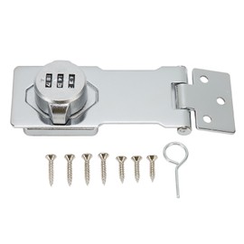 Mechanical Password Lock Silver Combination Lock Anti Theft Hasp Lock for Door Cabinet Drawer