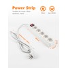 GRIFEMA Power Strip 5-Way Multiple Socket with Switch, 3500 W,