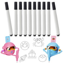 10 Pcs Drawing Robot Black Markers, for All Models of Robots, Accessories, Drawing Robot Pen