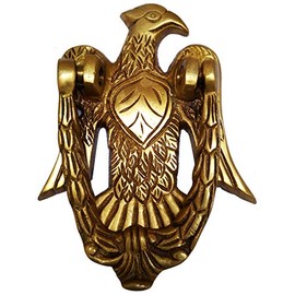 Purpledip Antique Eagle Hawk Brass Door Knocker (11593)