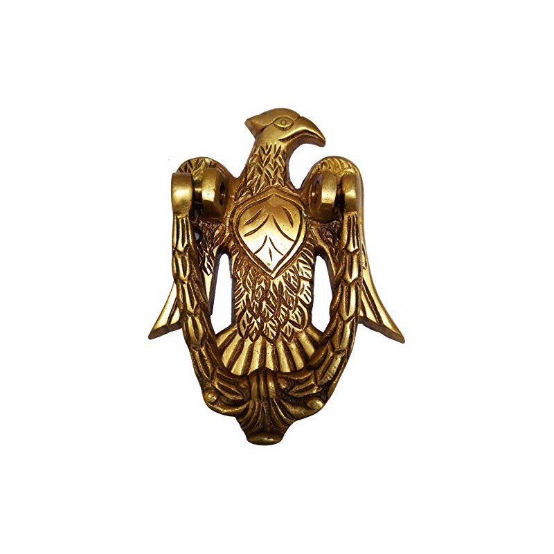 Purpledip Antique Eagle Hawk Brass Door Knocker (11593)