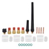 21Pcs TIG Welding Torch Kit Collets Glass Cups Back Caps