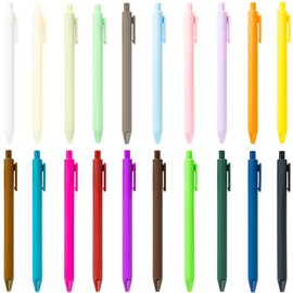 20Pcs Ballpoint Pens, BetterJonny 1mm Quick Dry Black Ink Pens Medium Point Gel Pens Smooth Writing Pen for Journaling Note School Office Home Supplies