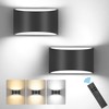 TRLIFE Modern LED Wall Sconces, Remote Control Dimmable and Adjustable