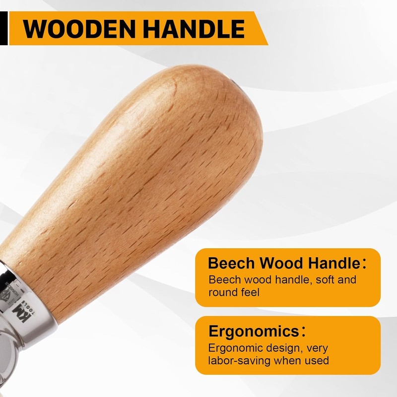HONGDUI KM18 Woodworking Brass Chisel Mallet, 22Ounce Mallet Hammer with