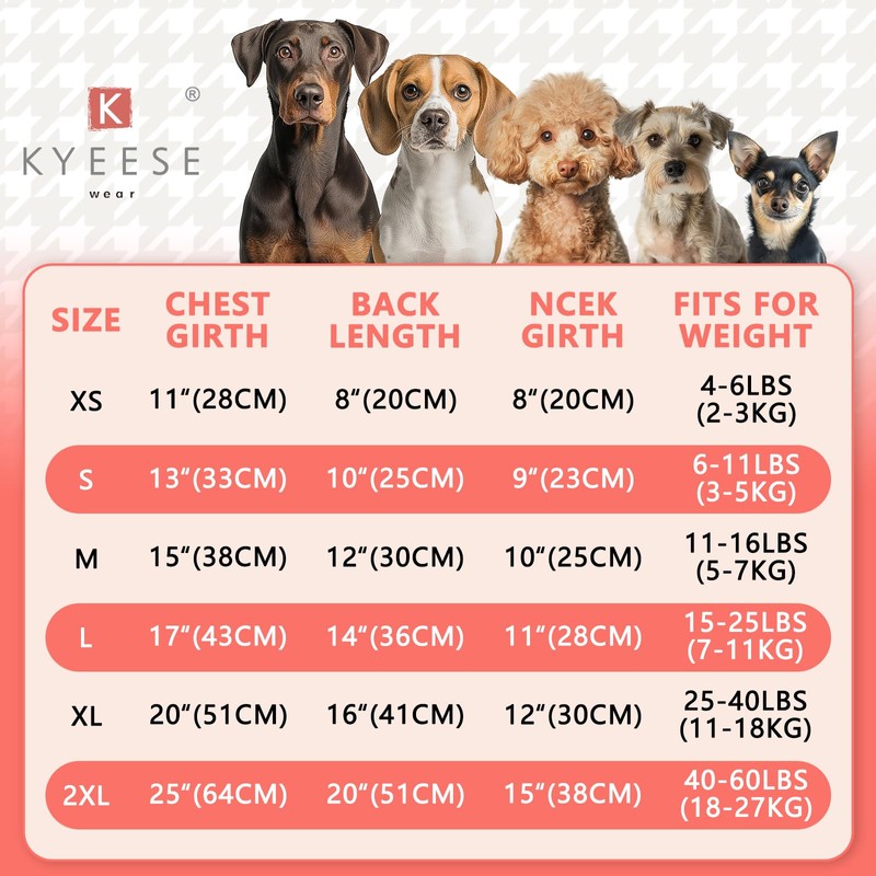 KYEESE- Pijamas para Perros Pijamas para Perros a Rayas Mono