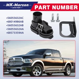 Trailer Wiring Connector Plug 7-Way Fit for 2009-2023 Dodge Ram 1500 2500 3500 Classic Jeep Gladiator Replaces# 56055632AC 68014986AB 56055632AB