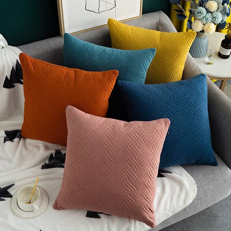 1PC Modern Decorative Velvet Cushion Cover Square Velvet European Pillowcase,