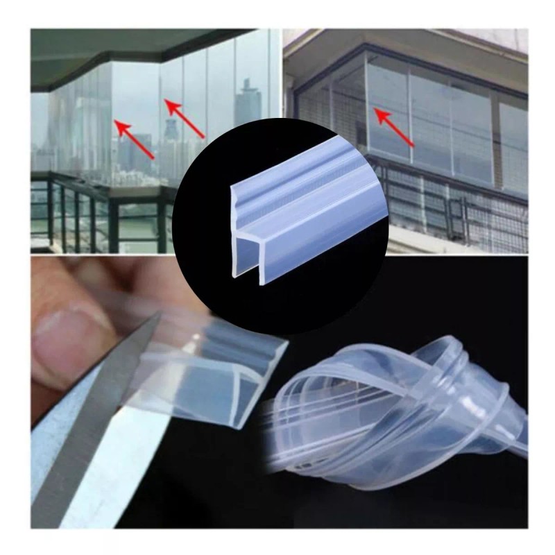 Estuchelandia Tira Sellado Puerta Burlete Cancel Baño Ducha Impermeable 2m