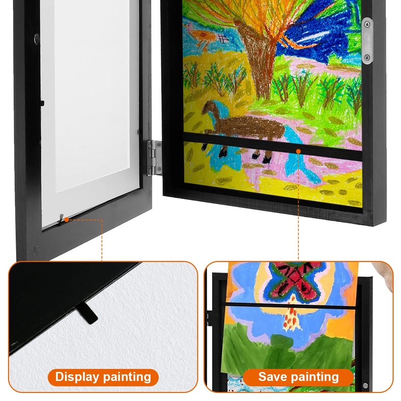 Kids Artwork Display Frames, Front Opening A4 Children Art Projects