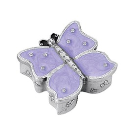 DANFORTH – Butterfly Tooth Fairy Box (Lavender) – Handcrafted Pewter Toothfairy Box For Girls, 1 3/8”, Made In USA