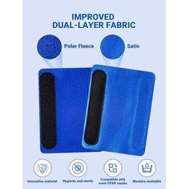 4-Pack Upgraded CPAP Strap Covers, Innovative Satin/Polar Fleece Dual-Layer CPAP Headgear Strap Covers, Universal CPAP Strap Comfort Pads, CPAP Accessories Mask Face Cushion Pads for Reducing Red Mark