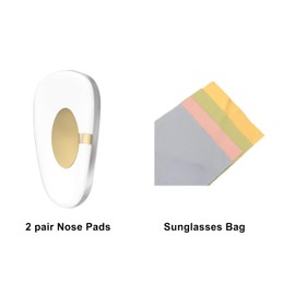 2 Pairs Replacement Gold Nose Pads for RayBan RB3025, RB3026, RB3030, RB3211, RB3362 and More Plug in Eyeglasses, Sunglasses Models Free Thickened Suede Eyeglass Cloth Random Color Surprise Gift