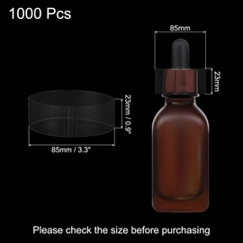 Sourcing Map 1000Pcs Clear PVC Shrink Bands, 85*23mm, Heat Seal for Bottles, Jars & Tubes