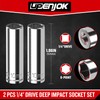 Upenjok 2PCS 1/4" Drive 10mm Socket Set, Deep, Mirror Finish,