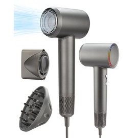 Nudwis Hair Dryer,Blow Dryer with Diffuser,130000 RPM High Speed Hair Dryer for Fast Drying,500 Million Negative Ionic Hair Dryer 4 Temps / 2 Speeds,Professional Hair Dryer for Home Travel