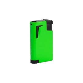 Xikar XK1 Single Jet Flame Torch Lighter, Innovative Technology, Single-Action Piezo Ignition, Burner Protection, Large Fuel Adjustment Knob and Fuel Window, Green