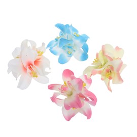minkissy 4PCS Tropical Flower Hair Clips Bright Hawaiian Headwear for Women Colorful Floral Accessories for Beach Holidays Summer Parties Weddings Bohemian Style