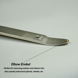 auomii 4140 Steel Pry Bar Tool, Multi-Function Trim Removal Tool for Compact Panel, Bumper Retainer Clips, Auto Trim Interior, Sheet Metal, Fasteners