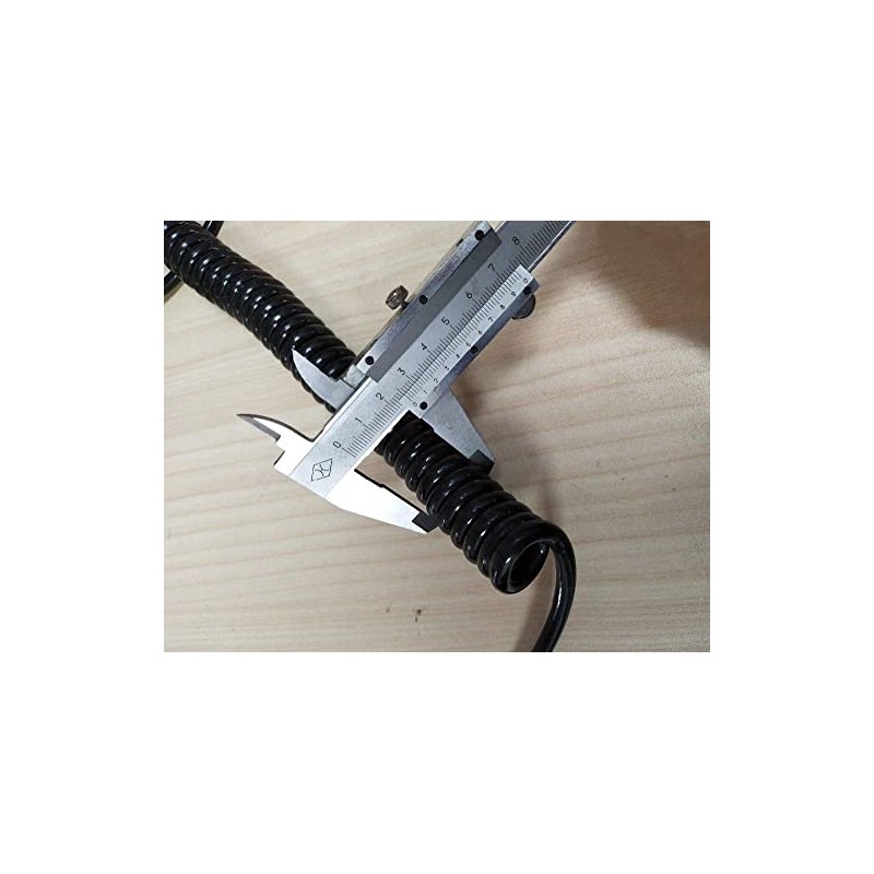 12 Cores Industrial Spring Spiral Coiled Cable CNC Handheld Encoder