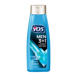 VO5 Mens 3-IN-1 Shampoo Conditioner and Body Wash - 12.5 Oz - Ocean Surge - 5 Essential Vitamins to Help Nourish and Hydrate Your Hair and Skin- Vitamin A, H, C, B5 and B3