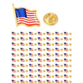 lot Small 50/100/200/300PCS Metal American Flag pin Waving Lapel Pins United States USA Badge Pins Patriotic Enamel Suit Jacket Lapel Pin for Veterans Day Bulk (200)
