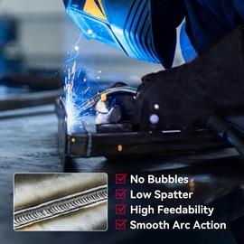 ARCCAPTAIN Flux Core Welding Wire .030, E71T-GS Mig Welding Wire 2-Pound Spool Gasless Mild Carbon Steel Compatible With Lincoln Miller Forney Harbor Welder