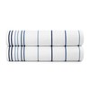 (Case of 12) Pacific Bay Pool Towel White w/Multi-Blue Pencil