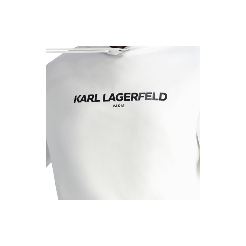 Karl Lagerfeld Paris Men's Classic Logo Hoodie, White