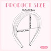 2Pcs Multi Layers Metal Headbands for Women Silver Elegant Thin