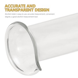 Yardwe Alcoholmeter Vinometer for Wine 0-25% Alcohols Meter Tester for Measuring The Percentage of Alcohols in Wine Hydrometer Test Jar