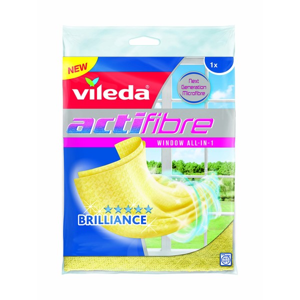 Vileda Actifibre Cloth for Cleaning Glass – Yellow