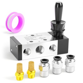 TAILONZ PNEUMATIC 3/8"NPT 5 Way 2 Postion Air Hand Lever Operated Valve Pneumatic Solenoid Valve Manual Control Push-Pull 4H310-10