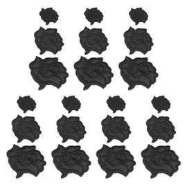 PATIKIL Black Rose Embroidered Patch Applique, 21 Pcs Rose Sew on Iron on Decorative Patches for Repair Decoration Clothing Hats Jackets Backpack, 3 Size