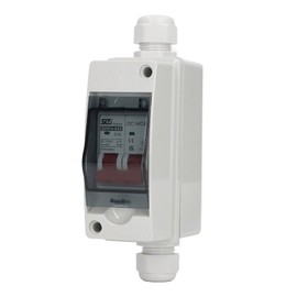 Circuit Breaker 2P 16A DC1000V Circuit Breaker IP65 Waterproof DC Isolator Switch with Transparent Cover for Solar PV System