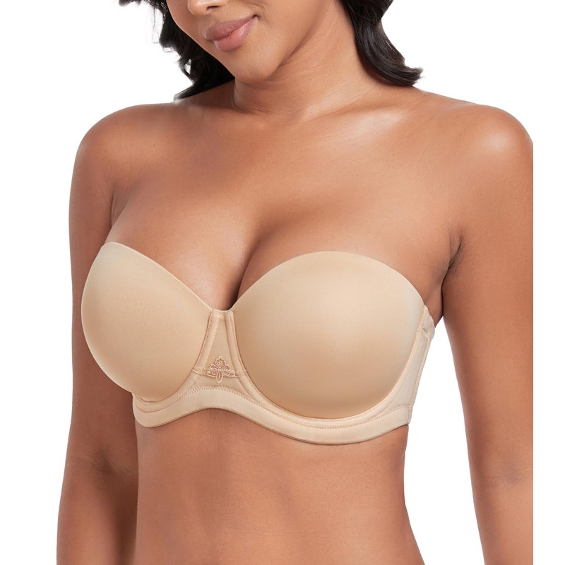 DotVol Women's Strapless Bra, Backless, Without Straps, Push Up Bra
