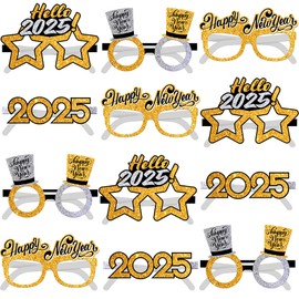 KatchOn, Happy 2025 New Years Glasses - Pack of 12, New Years Eve Glasses | 2025 Glasses New Years Eve, New Years Eve Party Supplies 2025 | New Years Glasses 2025 for Happy New Year Decorations 2025