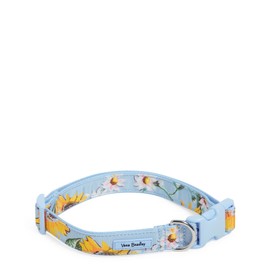 Vera Bradley Women's Recycled Lighten Up Water-repellent Adjustable Pet Collar, Sunflower Sky, Large