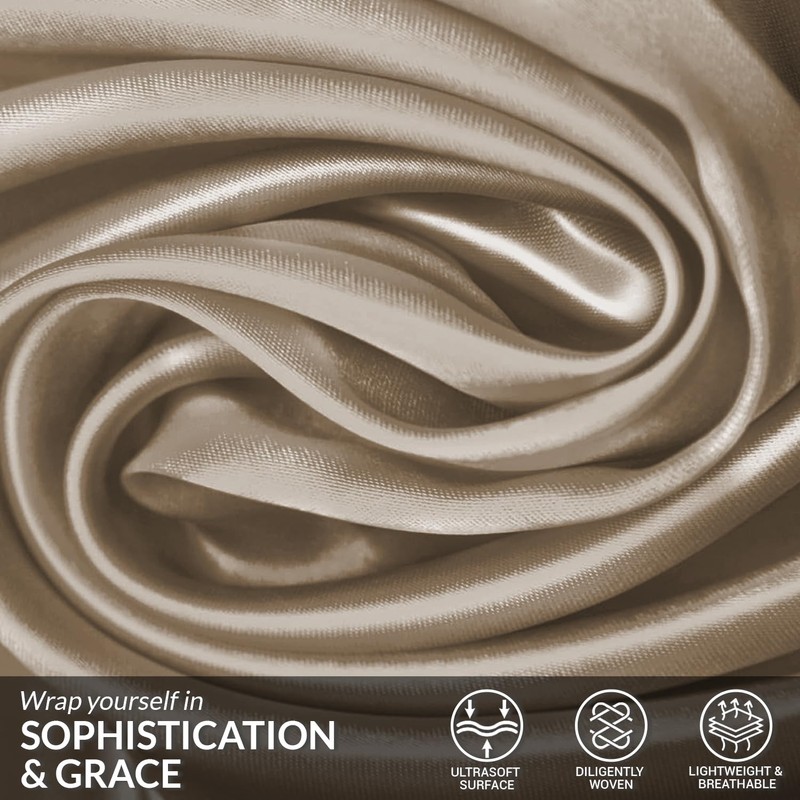 Pamposh Satin Silk Pillowcases For Hair And Skin 2 Pack