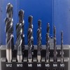WSH-TOOLS TiAlN Machine Tap Set Blind Hole M3, M4, M5,