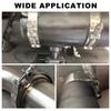 JUSTTOP 2PCS 4 Inch T-Bolt Hose Clamp, Adjustable 108-116mm Clamp