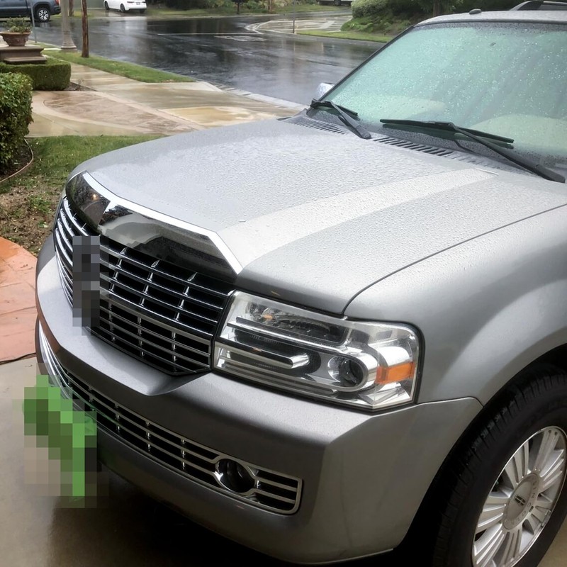 ECOTRIC Front Hood Bezel Molding Chrome Compatible with 2007-2014 Lincoln