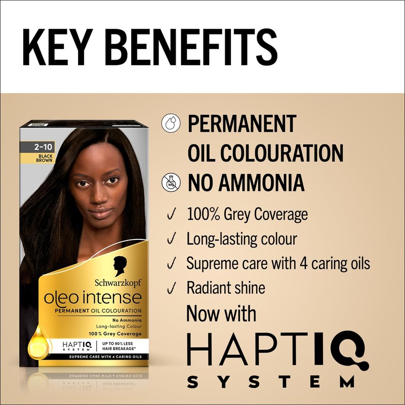 Schwarzkopf Oleo Intense Permanent Oil Colour 2-10 Black Brown Hair