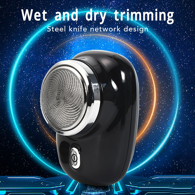 Mini Electric Beard Trimmer Washable IPX6 Waterproof Portable Beard Clipper