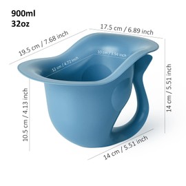 EASICOZI Potty for Newborn Baby Potty Training; for Diaper Free Baby Elimination Communication Indoor & Outdoor; Attractive Fish Shape (Blue)